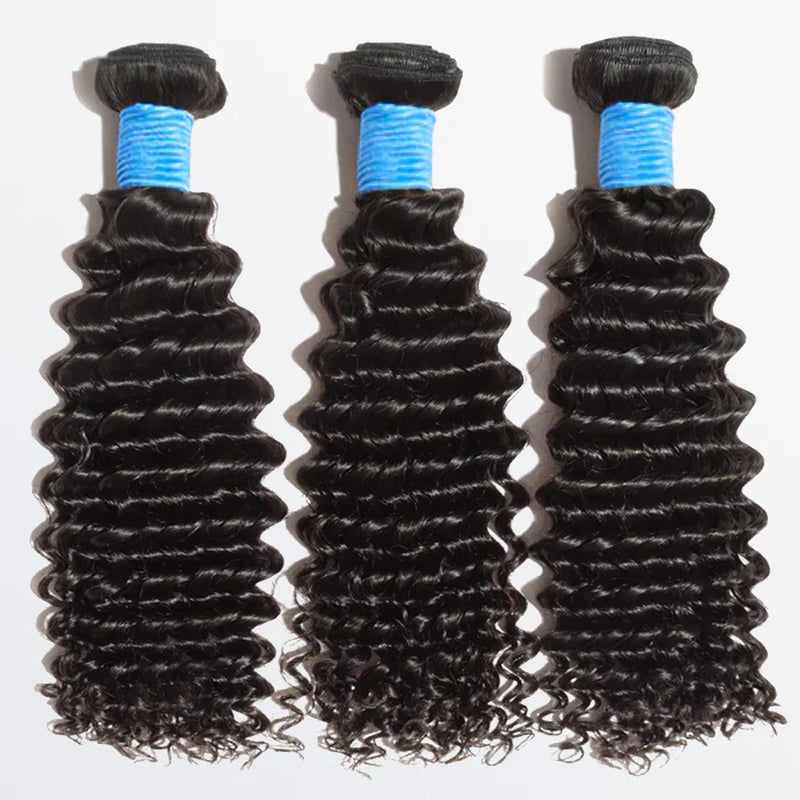 Deep Curly Brazilian 100% Virgin Hair Bundles 10-30''